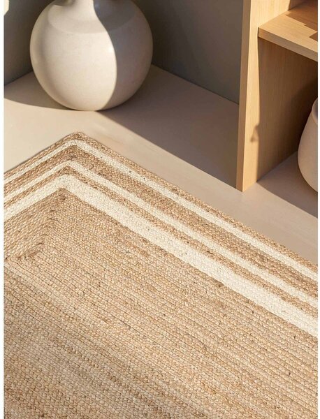 Covor crem/în culoare naturală reversibil/țesut manual din iută 80x150 cm Looma – Hanse Home