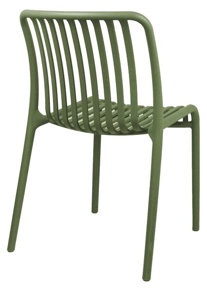 Scaun de gradina Zoi plastic PP verde inchis 42x58x79 cm