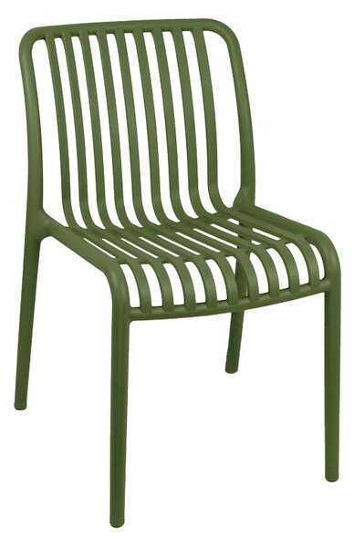 Scaun de gradina Zoi plastic PP verde inchis 42x58x79 cm