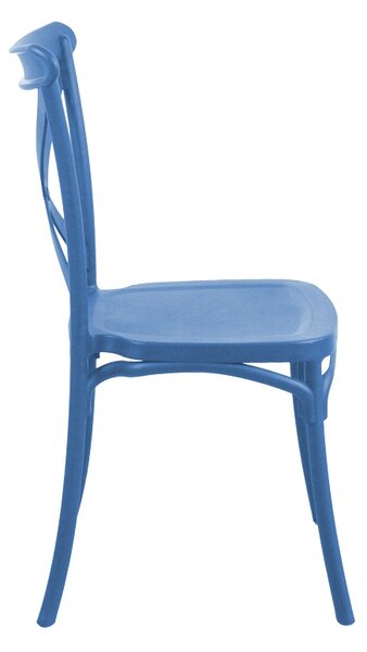 Scaun de gradina Crossie plastic PP albastru 38x46.5x82 cm