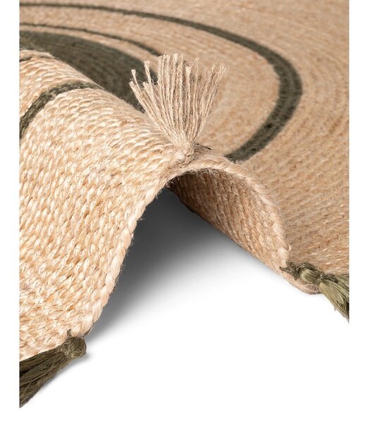 Covor în culoare naturală reversibil/țesut manual rotund din iută ø 150 cm Basil – Hanse Home