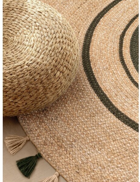 Covor în culoare naturală reversibil/țesut manual rotund din iută ø 150 cm Basil – Hanse Home