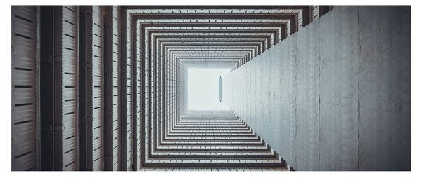 Tablou - Vedere din interiorul clădirii (120x50 cm)