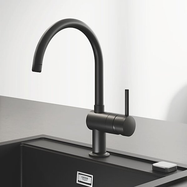 Grohe Minta baterie bucătărie pe picior negru 32917KS0
