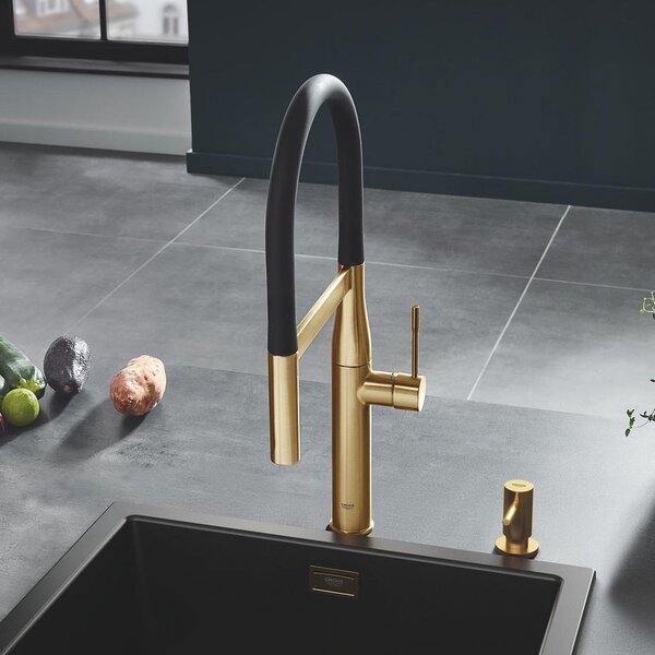 Grohe Essence baterie bucătărie pe picior Brushed Cool Sunrise 30294GN0
