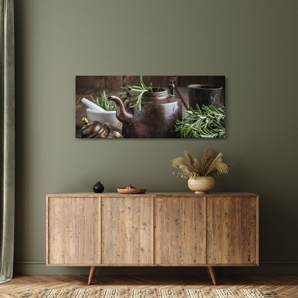Tablou - Ceainic cu rozmarin (120x50 cm)