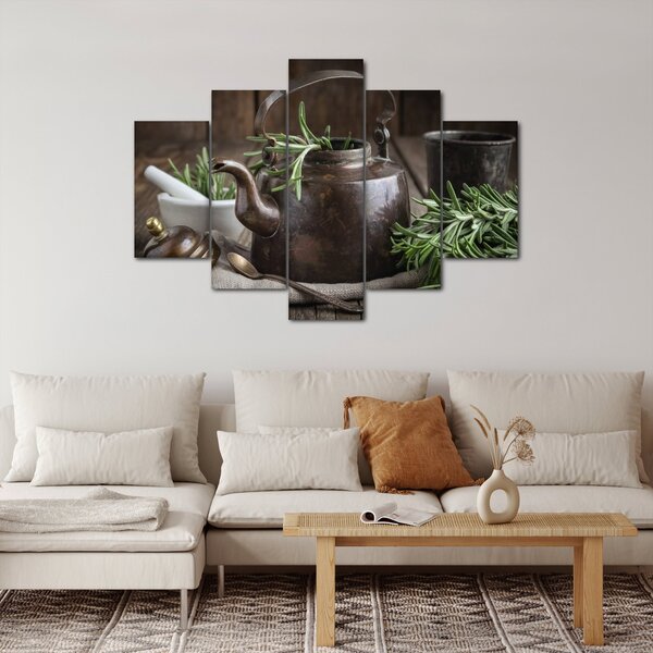 Tablou - Ceainic cu rozmarin (150x105 cm)