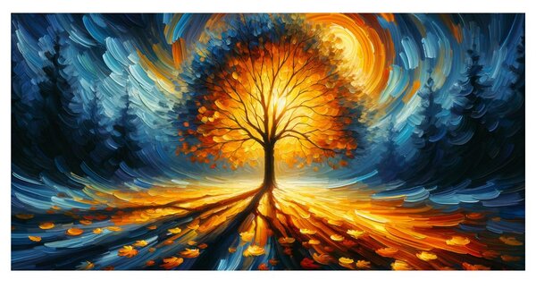 Tablou cu arborele vieții în lumină magică