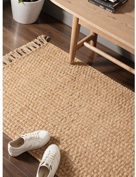 Covor tip traversă în culoare naturală reversibil/țesut manual din iută 80x200 cm Fjord – Hanse Home