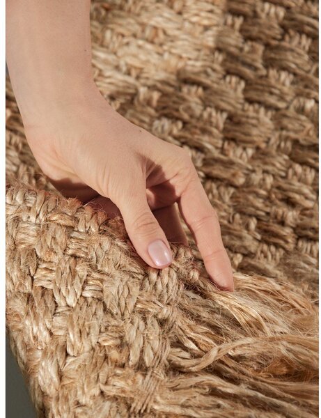 Covor tip traversă în culoare naturală reversibil/țesut manual din iută 80x200 cm Fjord – Hanse Home