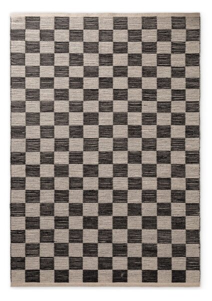 Covor negru/crem reversibil/țesut manual din amestec de iută 120x170 cm Rex – Hanse Home