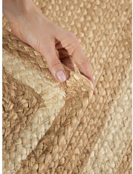 Covor tip traversă crem/în culoare naturală reversibil/țesut manual din iută 70x200 cm Jutta – Hanse Home