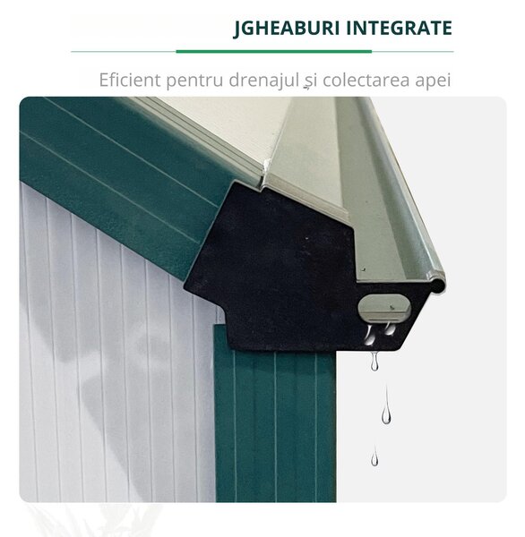 Outsunny Sera pentru plante din aluminiu kit sera de gradina walk-in din policarbonat cu ventilatie, Verde | Aosom Romania