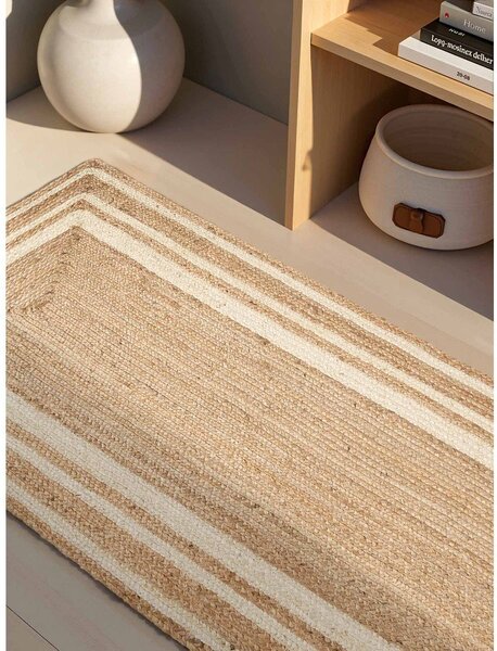 Covor tip traversă crem/în culoare naturală reversibil/țesut manual din iută 70x200 cm Jutta – Hanse Home