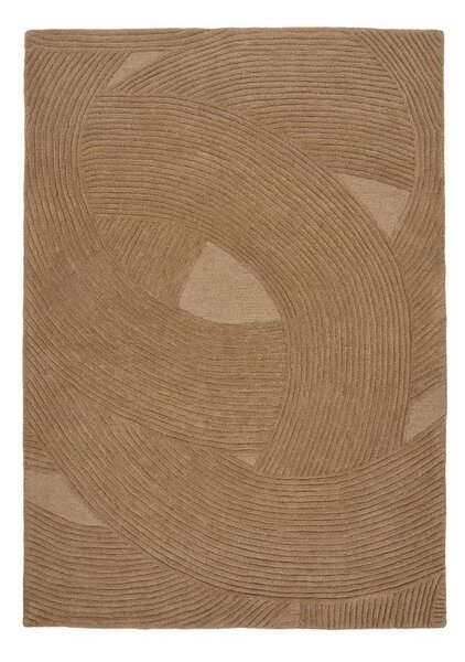 Covor în culoare naturală închisă țesut manual din lână 200x300 cm Pune – House Nordic