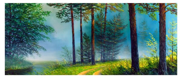 Tablou - Pictură în ulei de peisaj (120x50 cm)