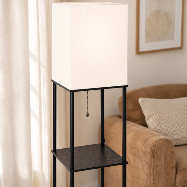 Lampă de podea JNH050-1F White cu rafturi