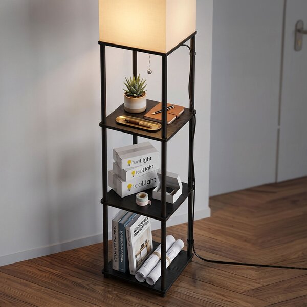 Lampă de podea JNH050-1F White cu rafturi