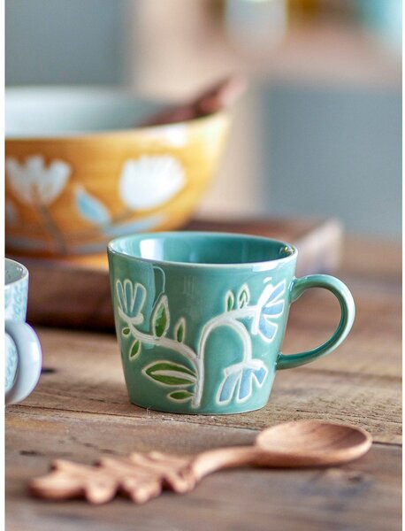 Ceașcă verde din gresie ceramică 380 ml Tangier – Bloomingville