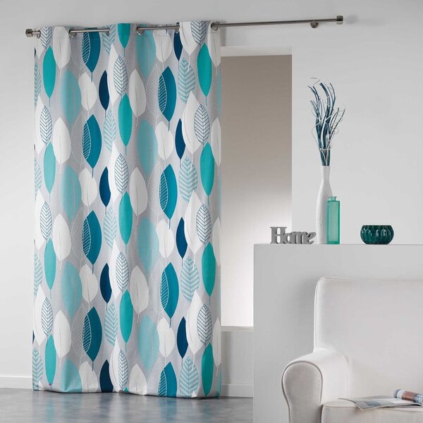 Draperie albastră 140x240 cm Leafy – douceur d'intérieur