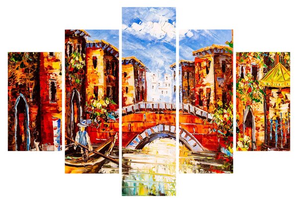 Tablou - Pictură în ulei a orașului III. (150x105 cm)