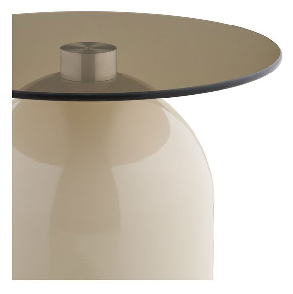 Măsuță auxiliară rotundă cu blat din sticlă ø 40 cm Ravello – House Nordic