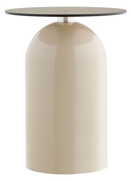 Măsuță auxiliară rotundă cu blat din sticlă ø 40 cm Ravello – House Nordic