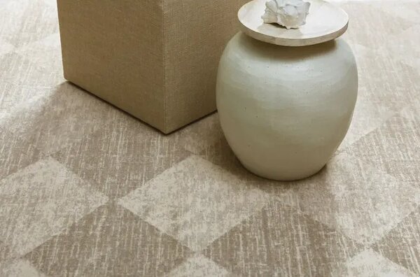 Covor lana Checkered beige Selectează mărime: 133 X 190