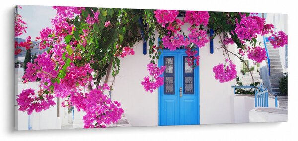 Tablou - Casă tradițională grecească (120x50 cm)