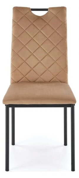 Scaun K577, bej - HLR 11, stofa catifelata/otel, 43x53x93 cm