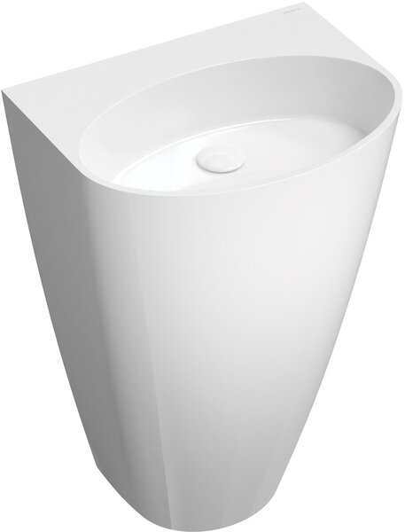 Omnires Siena M+ lavoar 55x43 cm ovale stativ alb luciu SIENAUWBOBP