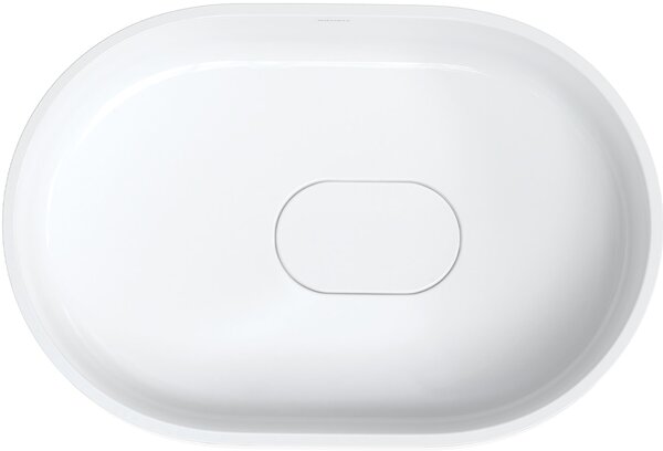 Omnires Cadence M+ lavoar 62x42 cm ovale de blat alb luciu CADENCE620BP