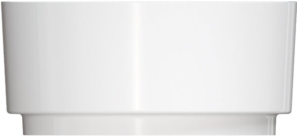 Omnires Cadence M+ lavoar 42x37 cm semicircular de blat alb luciu CADENCE420BP