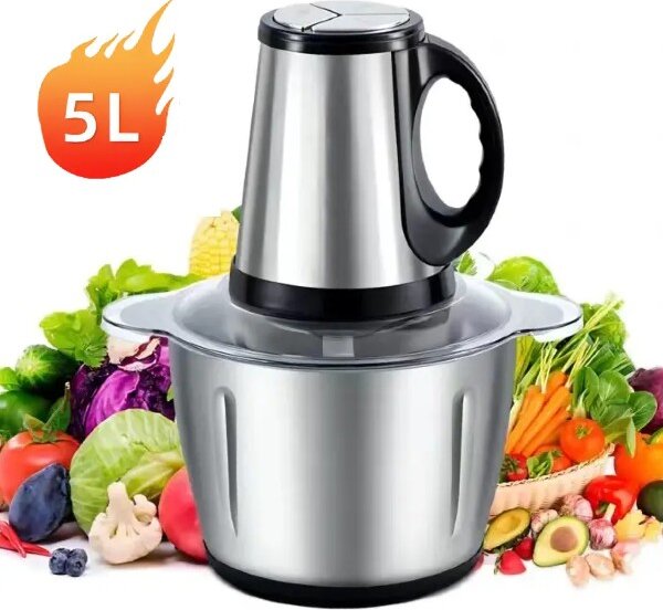 Tocator electric din Inox, capacitate 5 Litri, 500 W, 5 lame