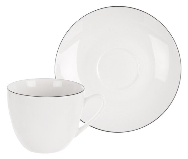 Ceașcă albă pentru cappuccino din porțelan 210 ml Decora – Orion