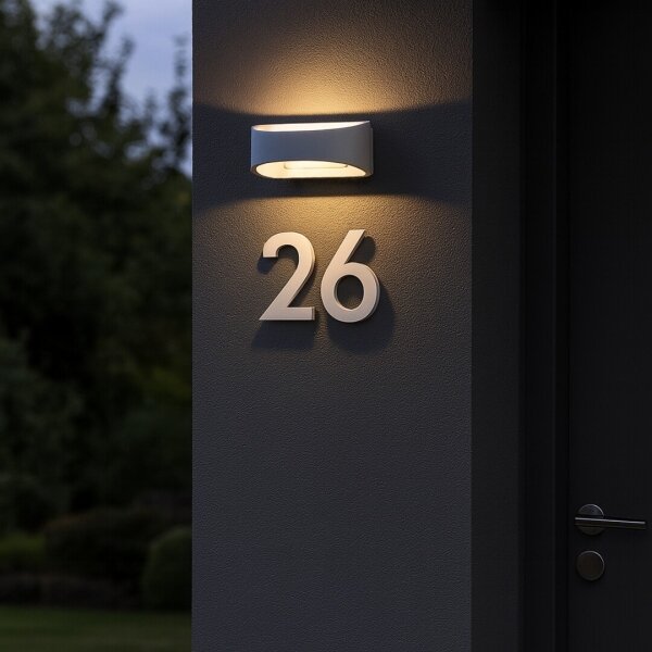 Rabalux 77178 - Aplică de perete LED pentru exterior GERLA LED/9W/230V IP54 albă