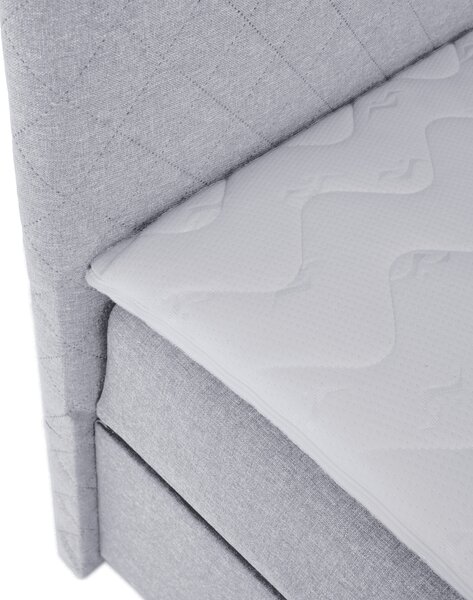 KONDELA Pat Boxspring, gri deschis, 140x200, ADARA