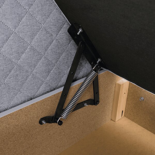 KONDELA Pat Boxspring, gri deschis, 140x200, ADARA