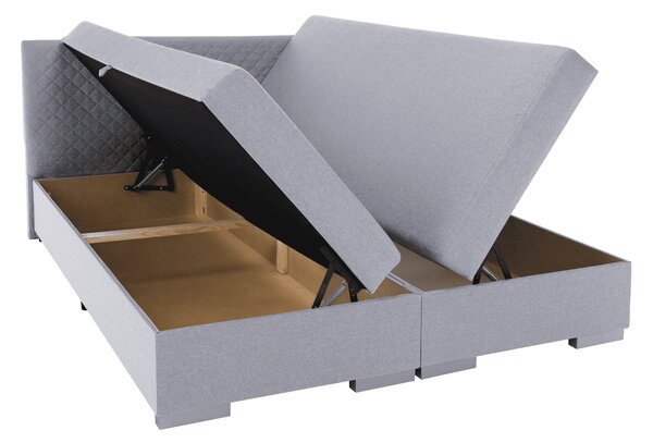 KONDELA Pat Boxspring, gri deschis, 140x200, ADARA