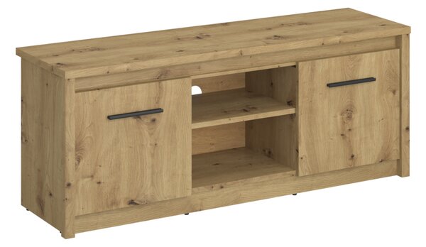 KONDELA Masă TV 2D/125, stejar Artisan, AIRON