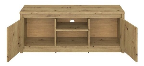 KONDELA Masă TV 2D/125, stejar Artisan, AIRON