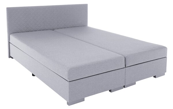 KONDELA Pat Boxspring, gri deschis, 140x200, ADARA