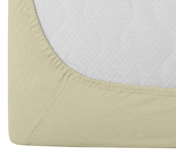Cearsaf Jersey HIGHFIT crem 90 x 200 cm
