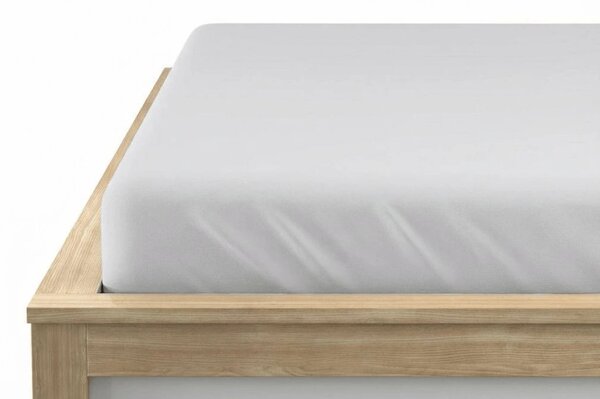 Cearsaf Jersey HIGHFIT argintiu 90 x 200 cm