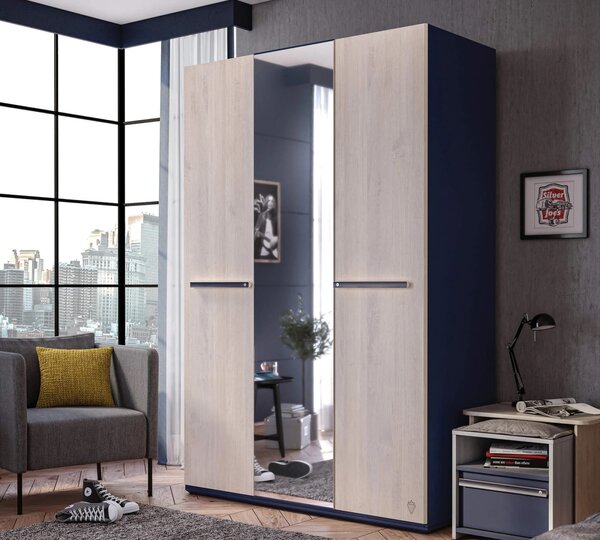 Dulap cu trei usi pentru camera copii Colectia Trio 135x61x203.5 cm