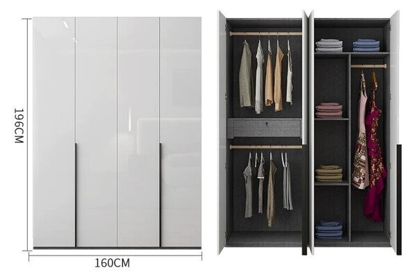 Dulap Nova cu suprapozabil – 4 usi – 180 cm