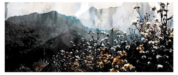 Tablou - Ilustrație de flori sălbatice (120x50 cm)