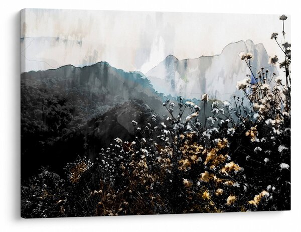 Tablou - Ilustrație de flori sălbatice (70x50 cm)