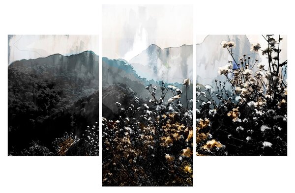 Tablou - Ilustrație de flori sălbatice (90x60 cm)