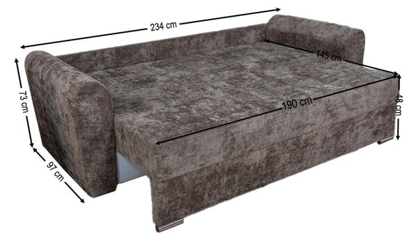 Canapea Extensibilă Lacrima Bonell Mini, Maro